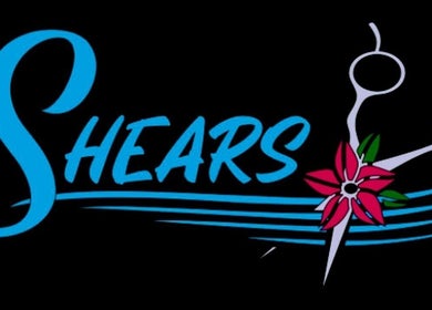 Shears logo featuring scissors and flower, Duncanville, Texas, US.