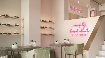 Nailedittttt - Far East Plaza in Singapore exudes modern elegance with sleek chairs and neon signs.