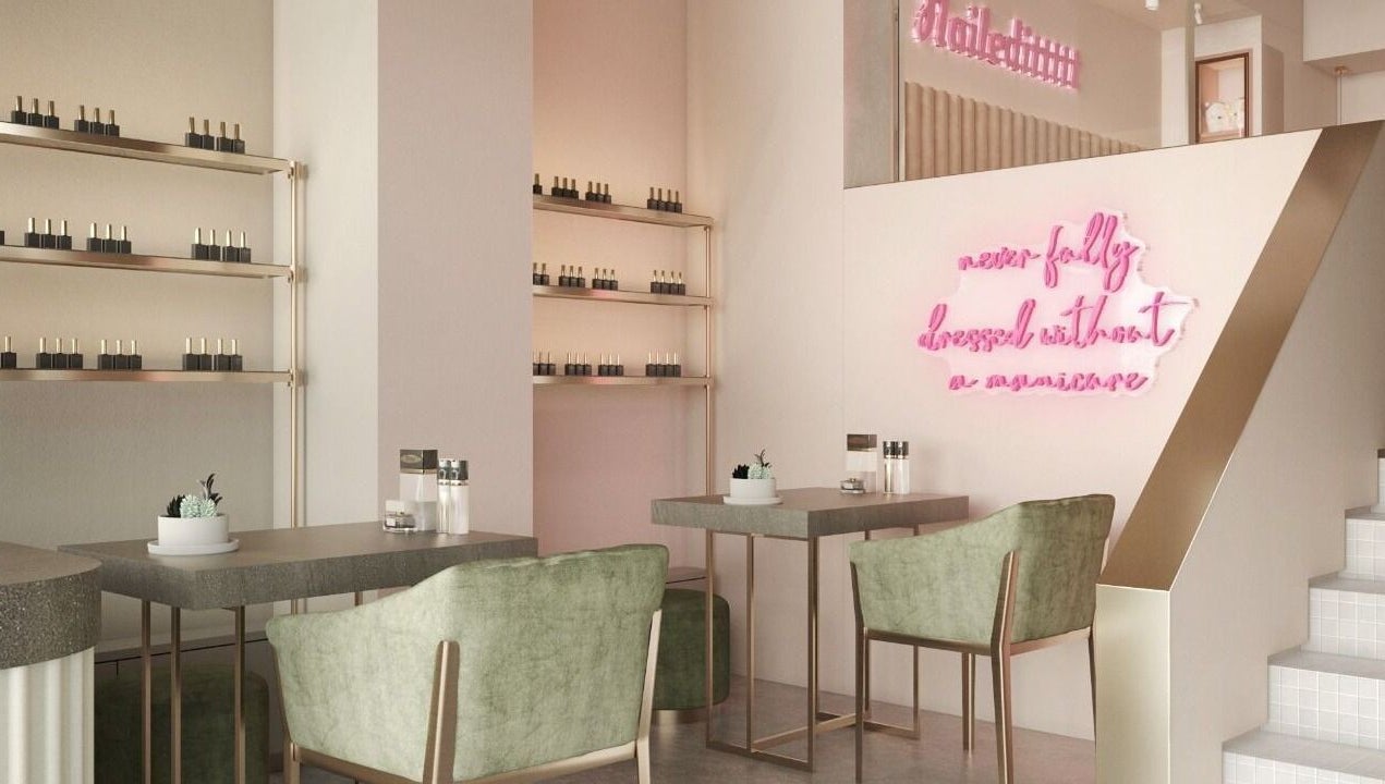 Sophisticated interior of Nailedittttt - Far East Plaza, Singapore, SG, featuring elegant decor and nail polish display.