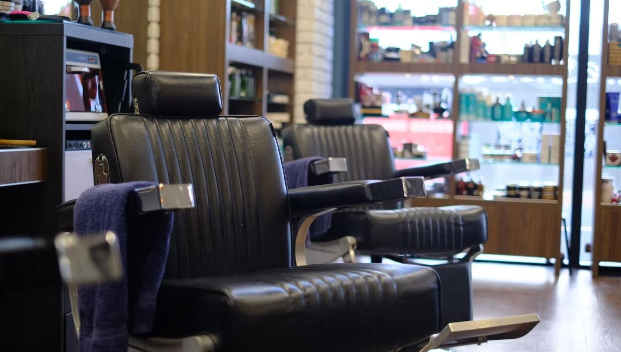 Luxurious barber chairs at The Stylish Man | Ponsonby, Auckland, Auckland, NZ, offering a premium grooming experience.