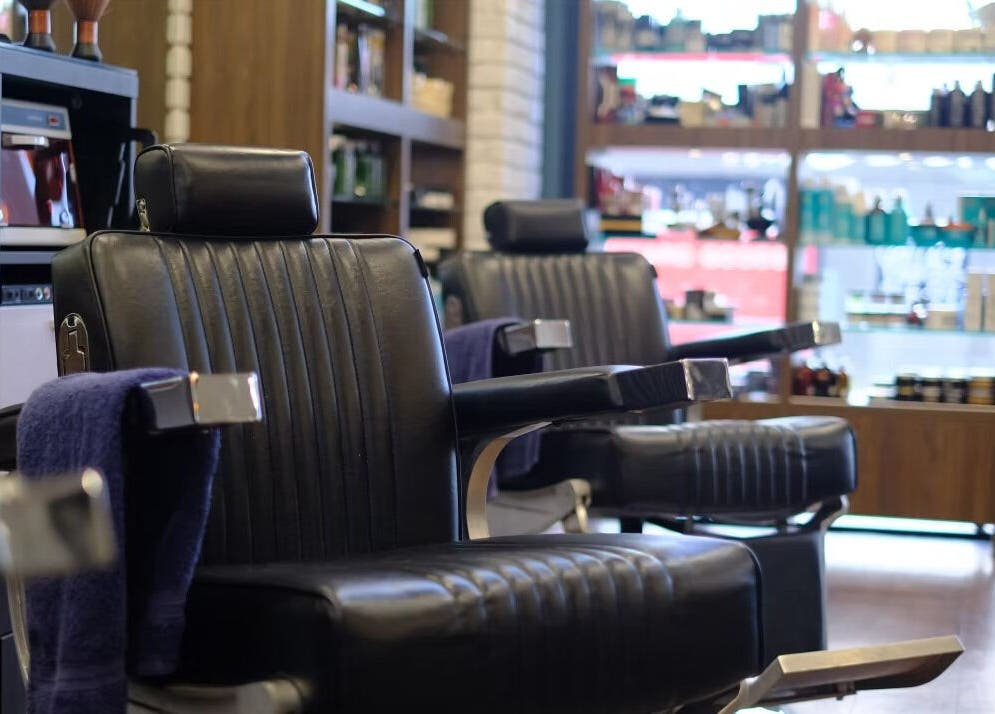 Luxurious barber chairs at The Stylish Man | Ponsonby, Auckland, Auckland, NZ, offering a premium grooming experience.