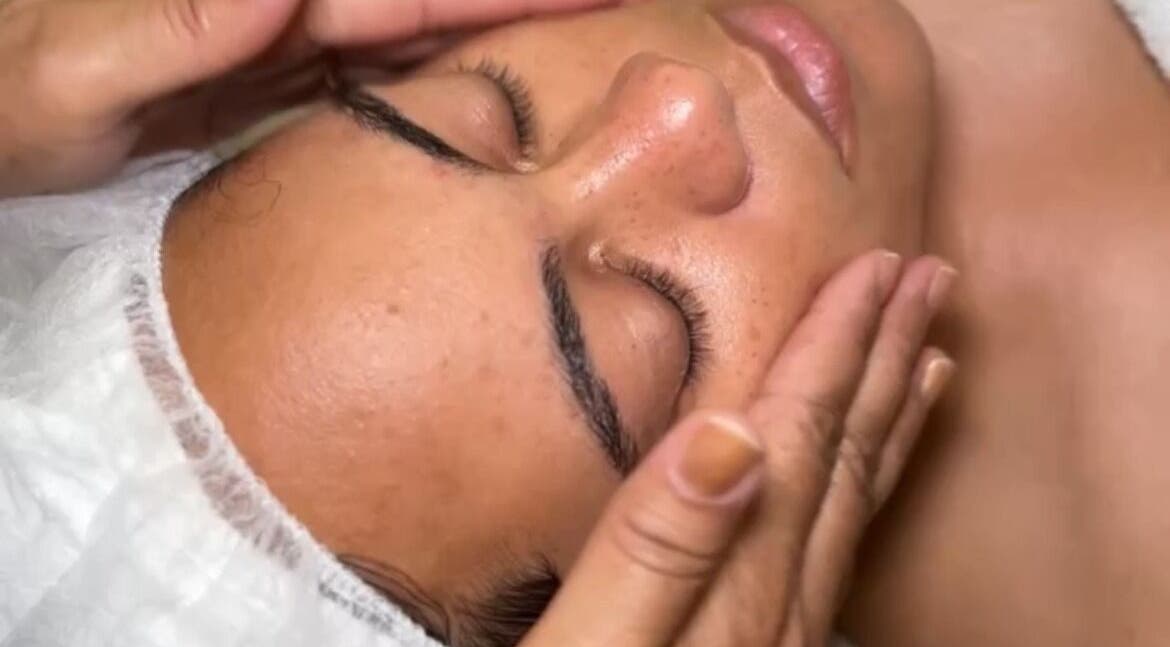 A soothing facial treatment at Paisley Cosmetics in Nassau, New Providence, BS, enhancing relaxation and skin health.
