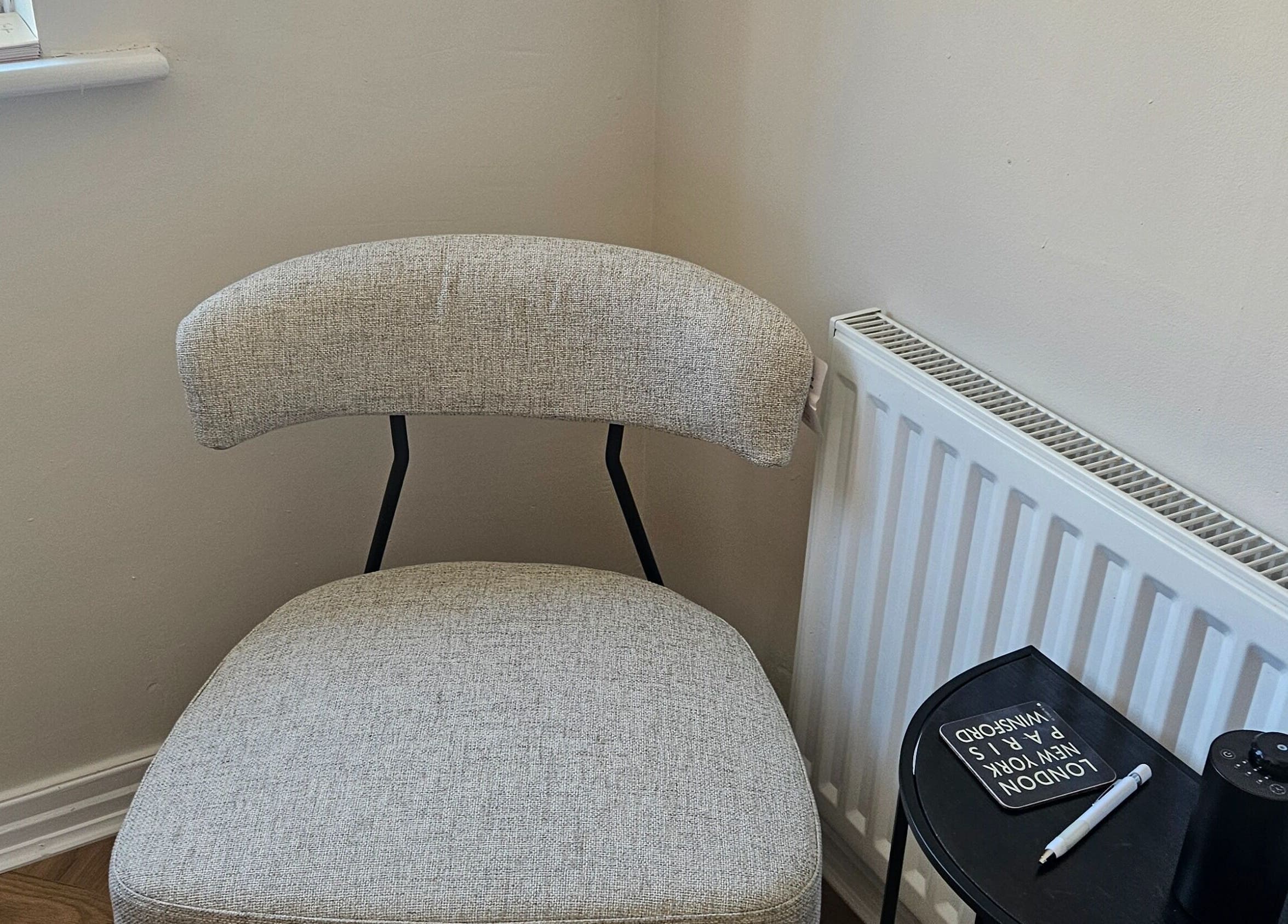 Comfortable chair at The Skin Studio By Kathryn, Winsford, England, GB, ideal for relaxation.