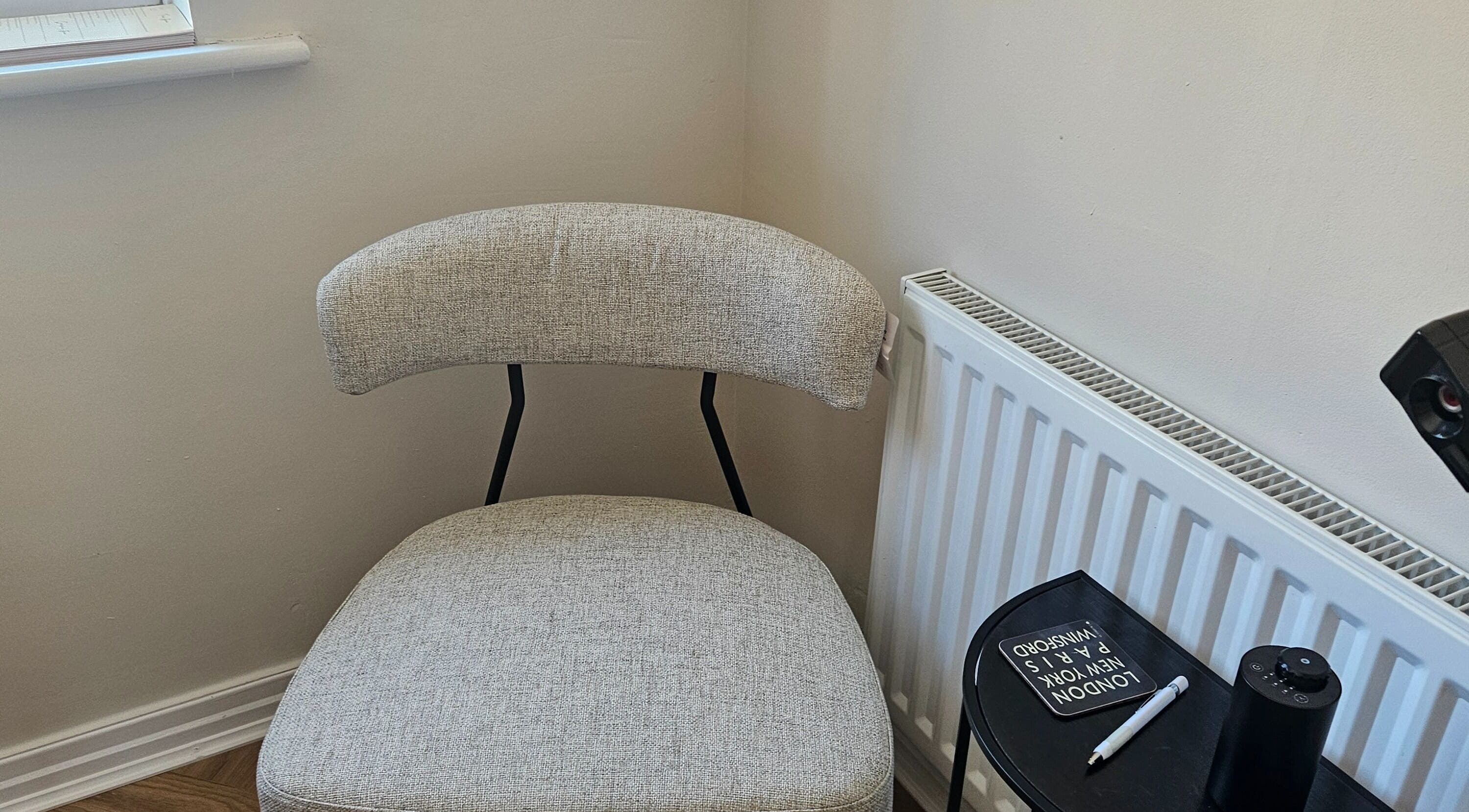 Comfortable chair at The Skin Studio By Kathryn, Winsford, England, GB, ideal for relaxation.