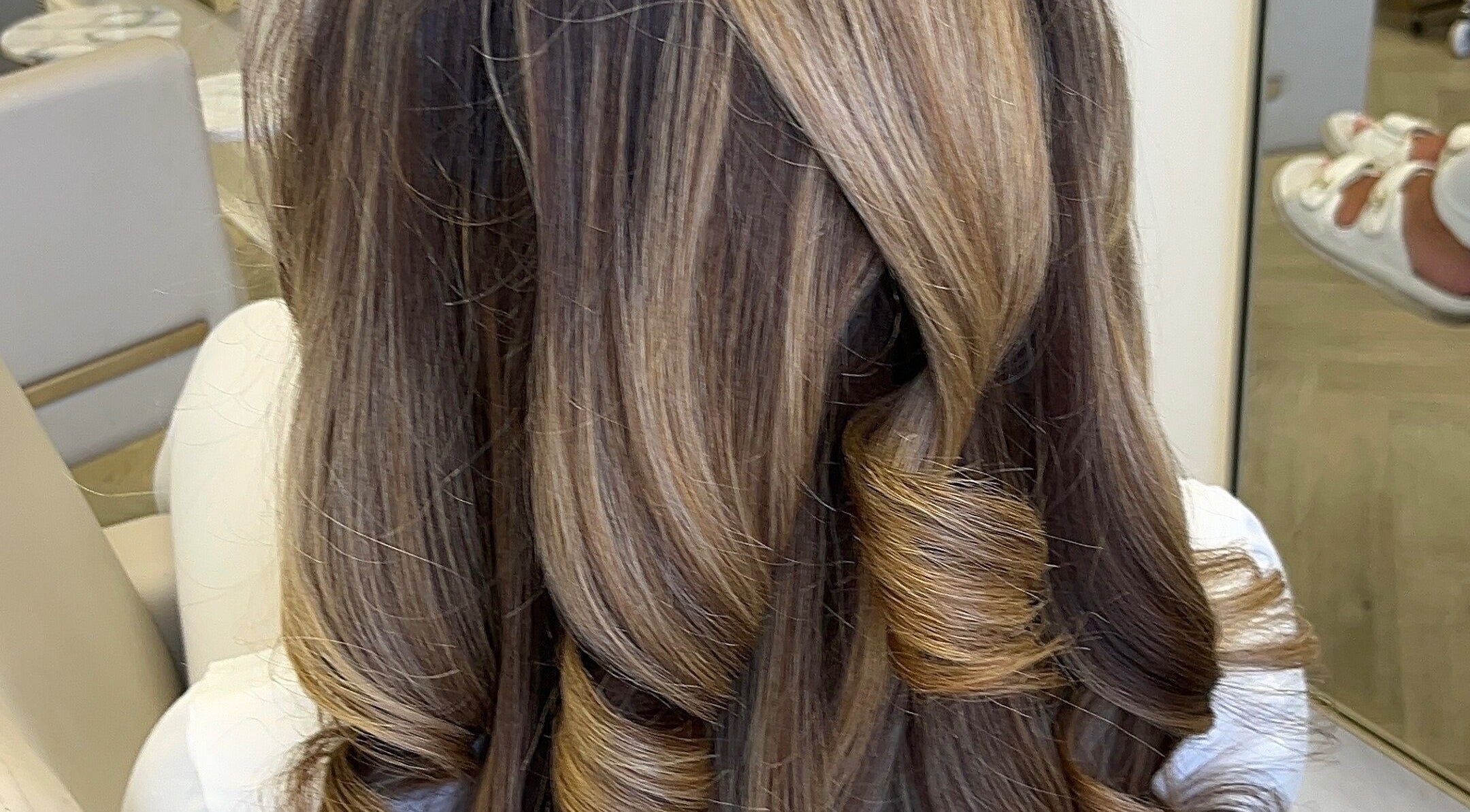 Styled wavy hair at The Blowdry Lounge by Alexandra, Upton Northampton, England, GB.