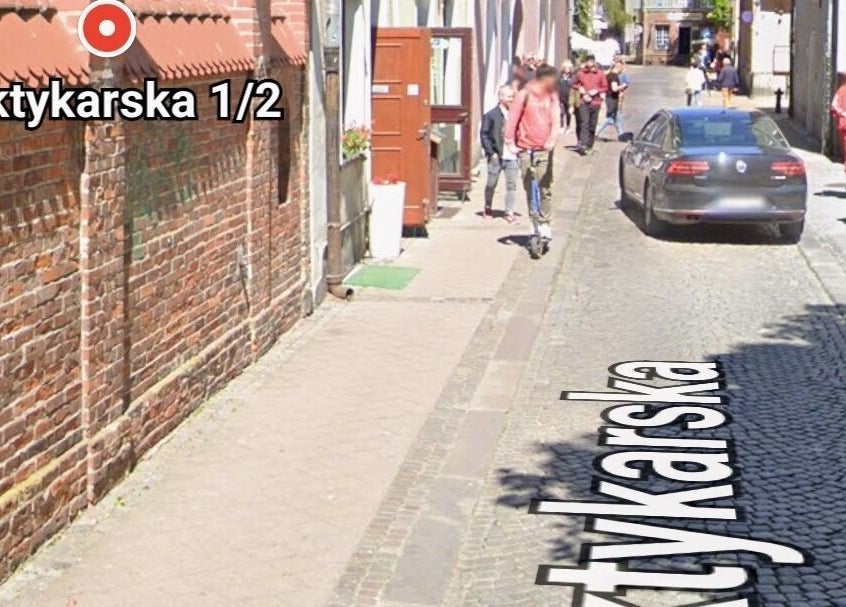 Летикарская улица возле Fryzjer Tati, Гданьск, Войводство Поморское, PL.