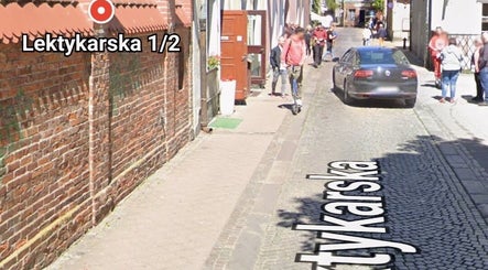 Летикарская улица возле Fryzjer Tati, Гданьск, Войводство Поморское, PL.