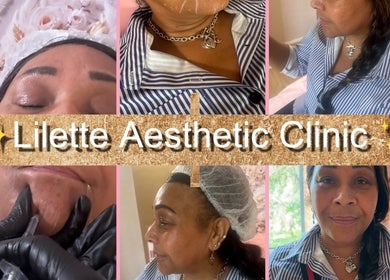 Client receiving facial treatment at Lilette Aesthetic Clinic in London, England, GB.