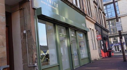 Exterior view of INFINITE Gents Grooming in Glasgow, Scotland, GB.
