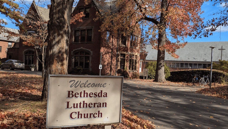 Cynthia's Massage and Bodywork at Bethesda with fall foliage in New Haven, Connecticut, US.
