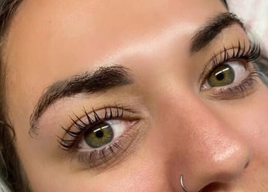 Close-up of expertly styled lashes at By Frankie Zoe - Congleton (at Skin & Beauty by Sarah-Jayne), Congleton, England, GB.