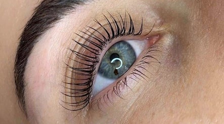 Close-up of styled eyelashes at Victoria Concept Beauty Academy, Prescot, England, GB.