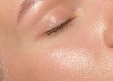Close-up of glowing skin at Victoria Concept Beauty Academy, Prescot, England, GB.