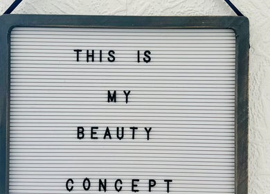 Inspirational letter board at Victoria Concept Beauty Academy in Prescot, England, GB.