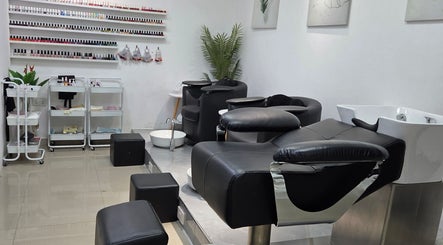 Elegant pedicure station at Aljamal Almithali Beauty Salon, Ajman, Ajman, AE, featuring comfortable seating.