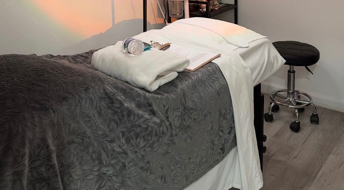 Cozy spa bed at Elite Esthetics by Dalal in Lodi, California, US, ready for a relaxing wellness session.