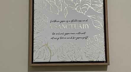 Elegant frame with inspiring quote on wall at My Circle of Wellness, Mount Gambier, South Australia, AU.