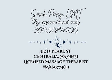 Contact Sapphire Earth Healing Massage in Centralia, Washington, US for a serene and personalized experience.