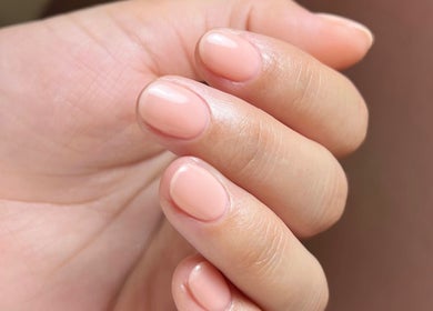 Elegant nude manicure at Solmaz spa and beauty center in Seeb, Muscat Governorate, OM.