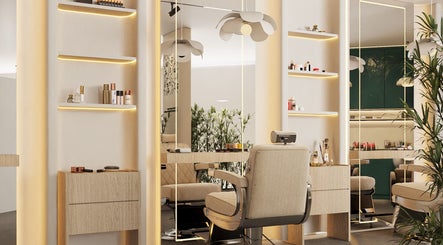 Modern salon chair and mirrors at Solmaz Spa and Beauty Center, السيب‎, محافظة مسقط, OM.