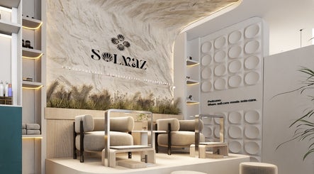 Luxurious lounge at Solmaz Spa and Beauty Center, السيب‎, محافظة مسقط, OM, showcasing elegant pedicure stations.