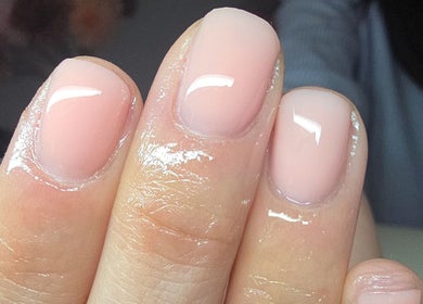 Beautiful manicured nails with a glossy finish at Gel Ave., Highett, Victoria, AU.