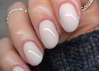 Elegant gel manicure at Gel Ave., Highett, Victoria, AU showcasing glossy, natural nails.