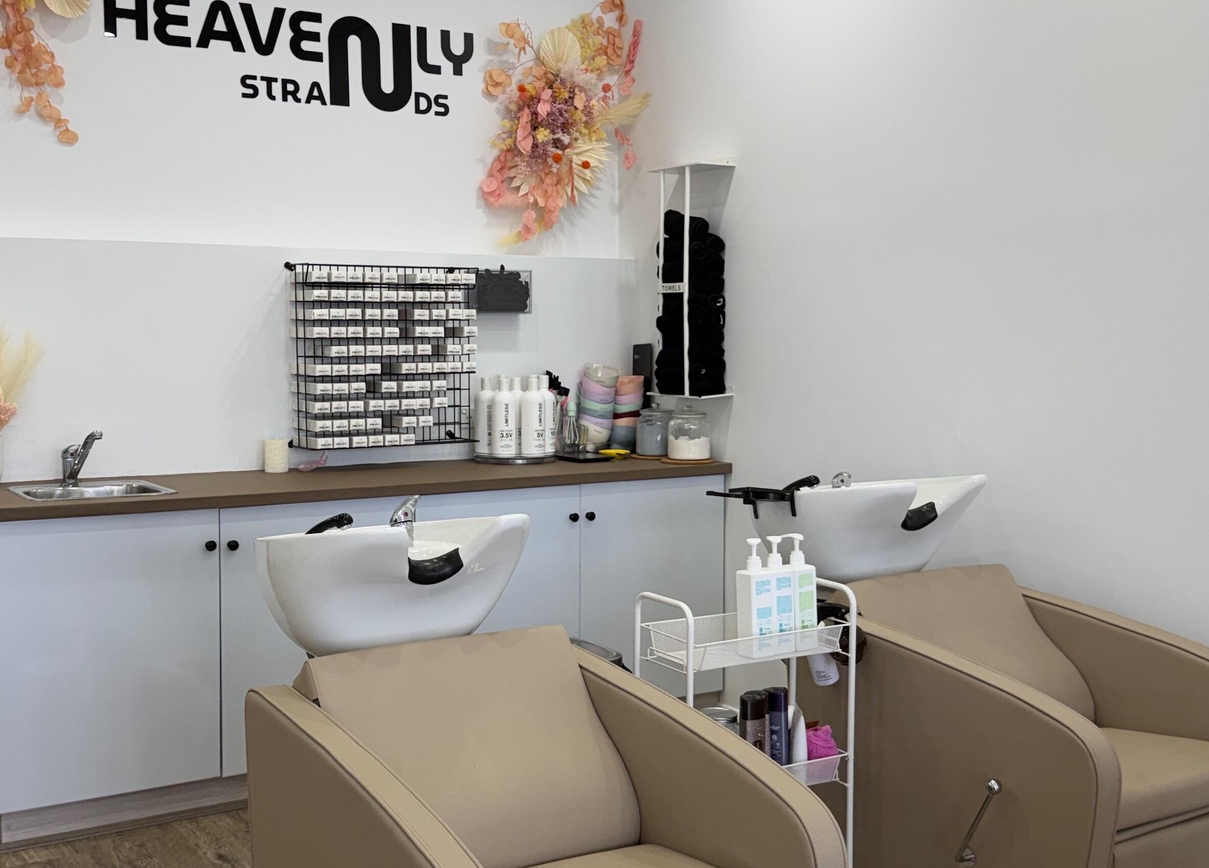 Heavenly Strands Glen Alpine offers plush salon chairs and modern sinks for a premium experience in New South Wales, AU.