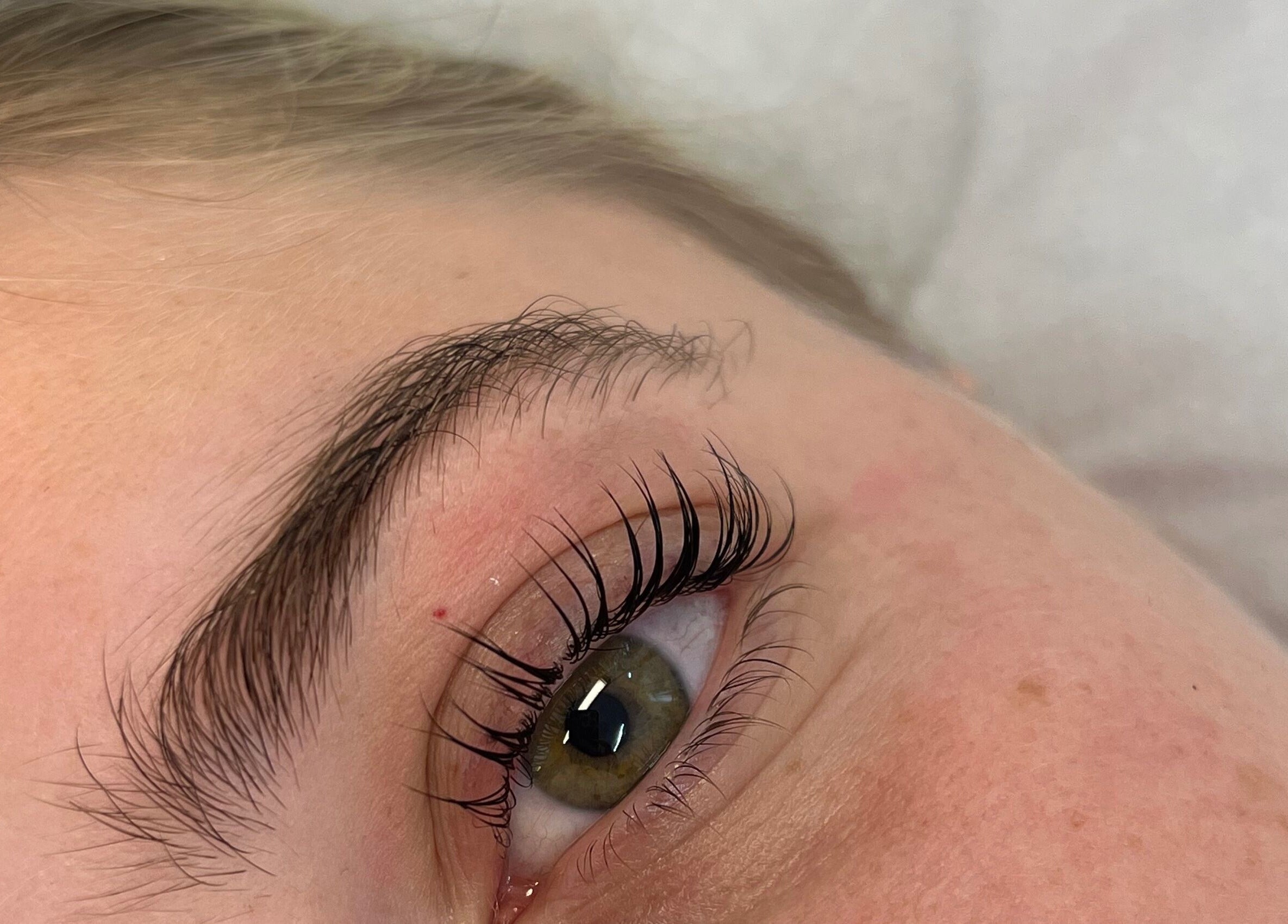 Close-up of eyelash extensions at Courtney’sbeautystudio, Keyworth, England, GB showcasing precision beauty work.