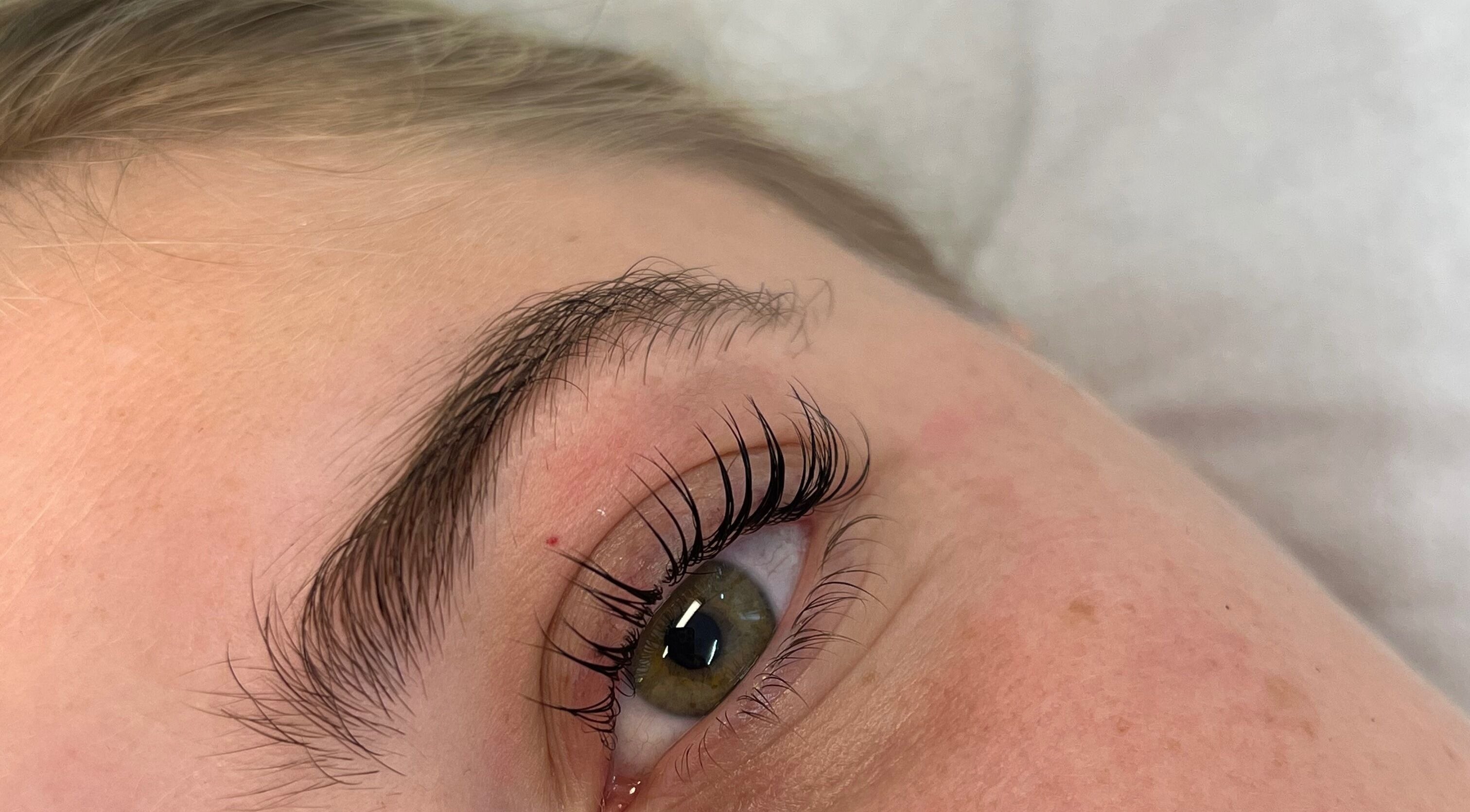 Close-up of eyelash extensions at Courtney’sbeautystudio, Keyworth, England, GB showcasing precision beauty work.