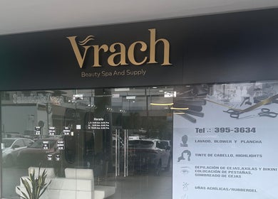 Fachada del spa Vrach en Panamá City, Panamá Province, PA, mostrando la entrada y el letrero.