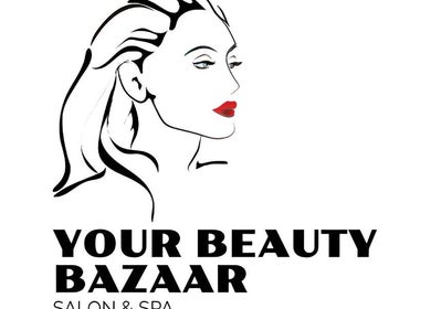 Stylized female face logo of Your Beauty Bazaar Salon & Spa in Rochester, New York, US.
