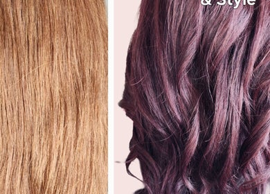 Before and after hair transformation at Your Beauty Bazaar Salon & Spa, Rochester, New York, US.