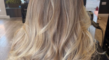 Blonde wavy hair styled at Hair by Gina, England, England, GB.