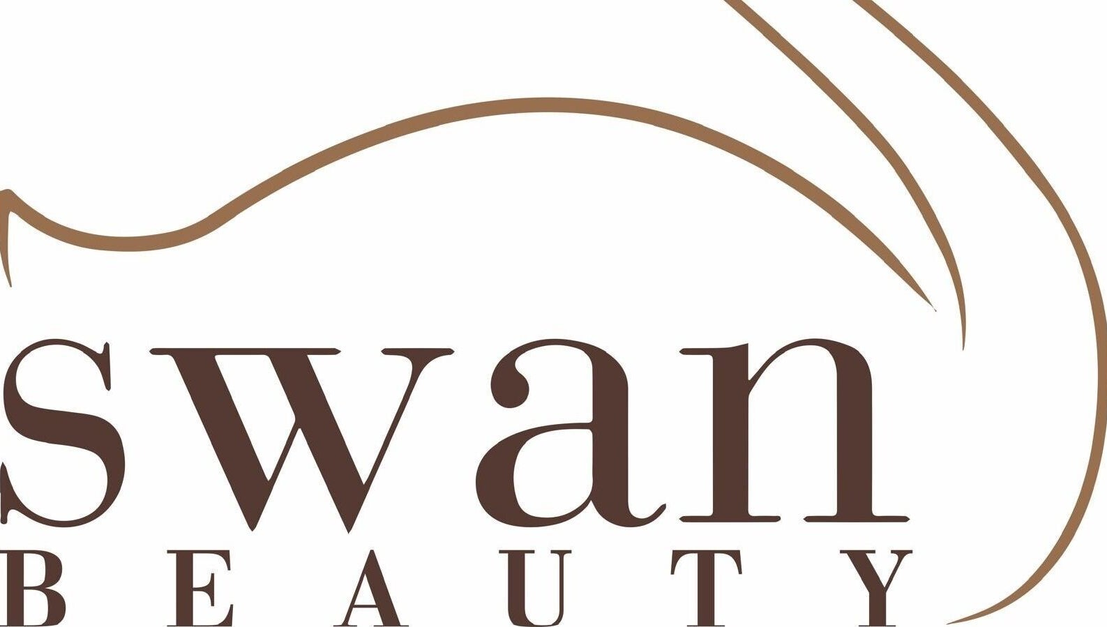 Logo elegante di Swan Beauty Monteverde a Roma, Lazio, IT, in eleganti tonalità di marrone.