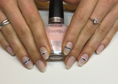 Stylish manicure at Nikanails Pro, London, England, GB, featuring elegant minimalist nail art.