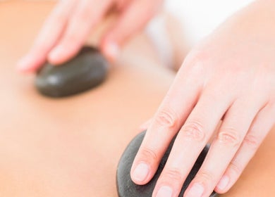 Relaxing hot stone therapy at Therapeutic Massage by Kelly Murphy, Dallas, Pennsylvania, US.