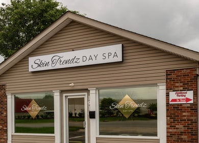 Exterior of Beauty Ink Cosmetic Solutions, Columbus, Indiana, US, showing welcoming spa entrance.