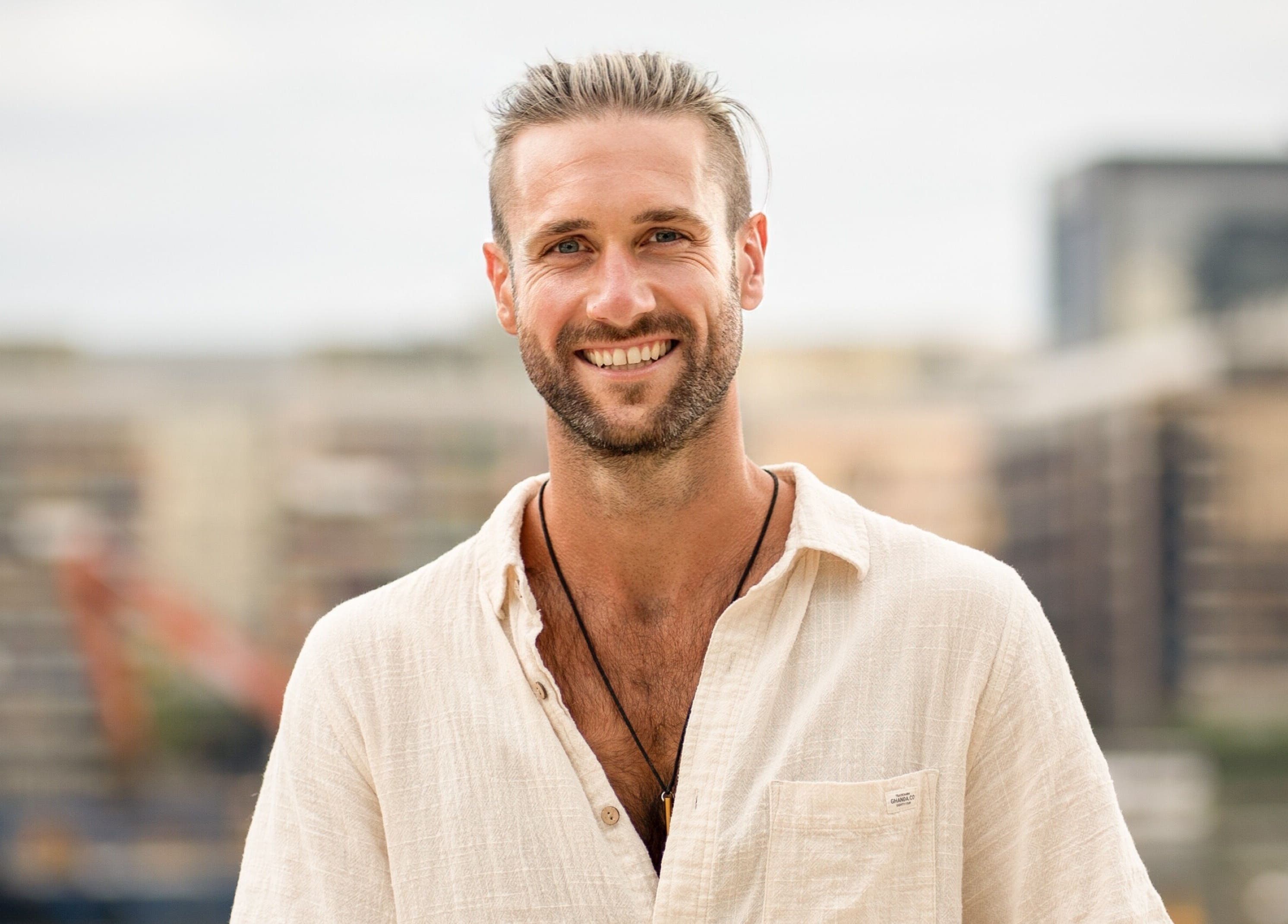 Relaxed individual enjoying Byron Bay Home Massage in Suffolk Park, New South Wales, AU, outdoors.