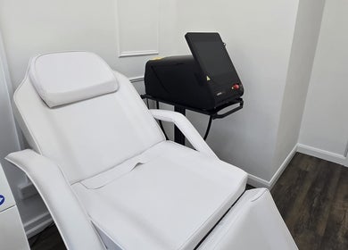 Relaxing spa chair and equipment at The Beauty Lounge, Milton Keynes, England, GB.