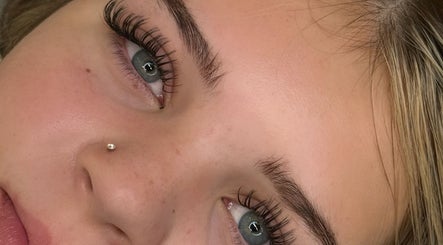 Close-up of elegant eyelash extensions at Winxbycee, Rotherham, England, GB.