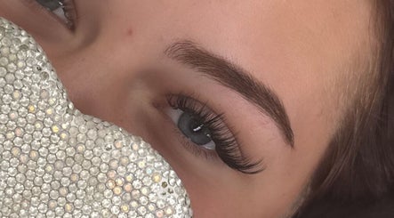 Close-up of glam eyelashes at Winxbycee, Rotherham, England, GB showcasing elegant lash extensions.