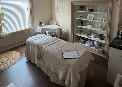 Relaxing therapy room at Xela Massage and Recovery, Cottingham, England, GB, featuring a comfy massage table.