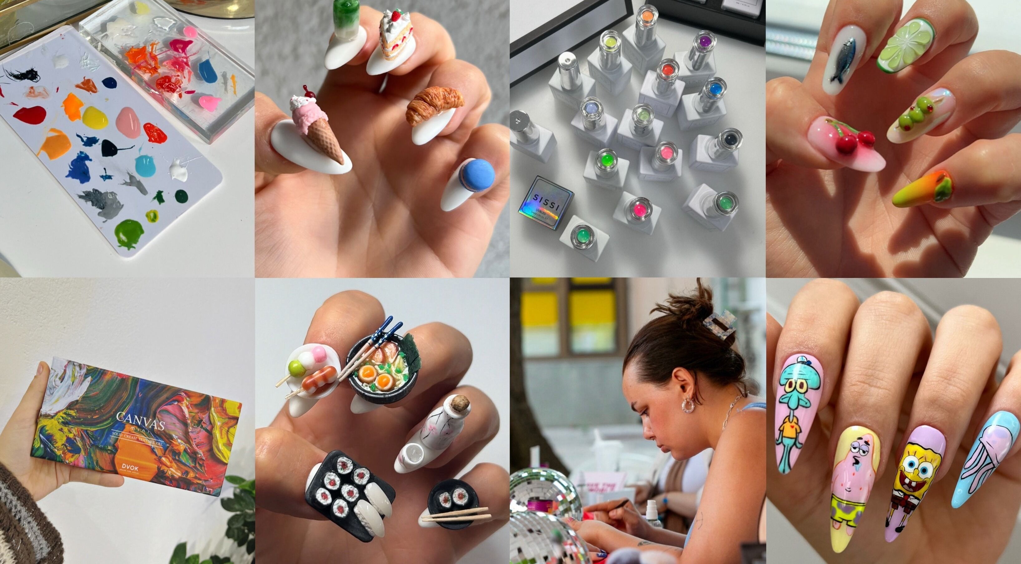 Custom nail art palette at Nailigion, Cluj-napoca, Județul Cluj, RO for creating unique nail designs.