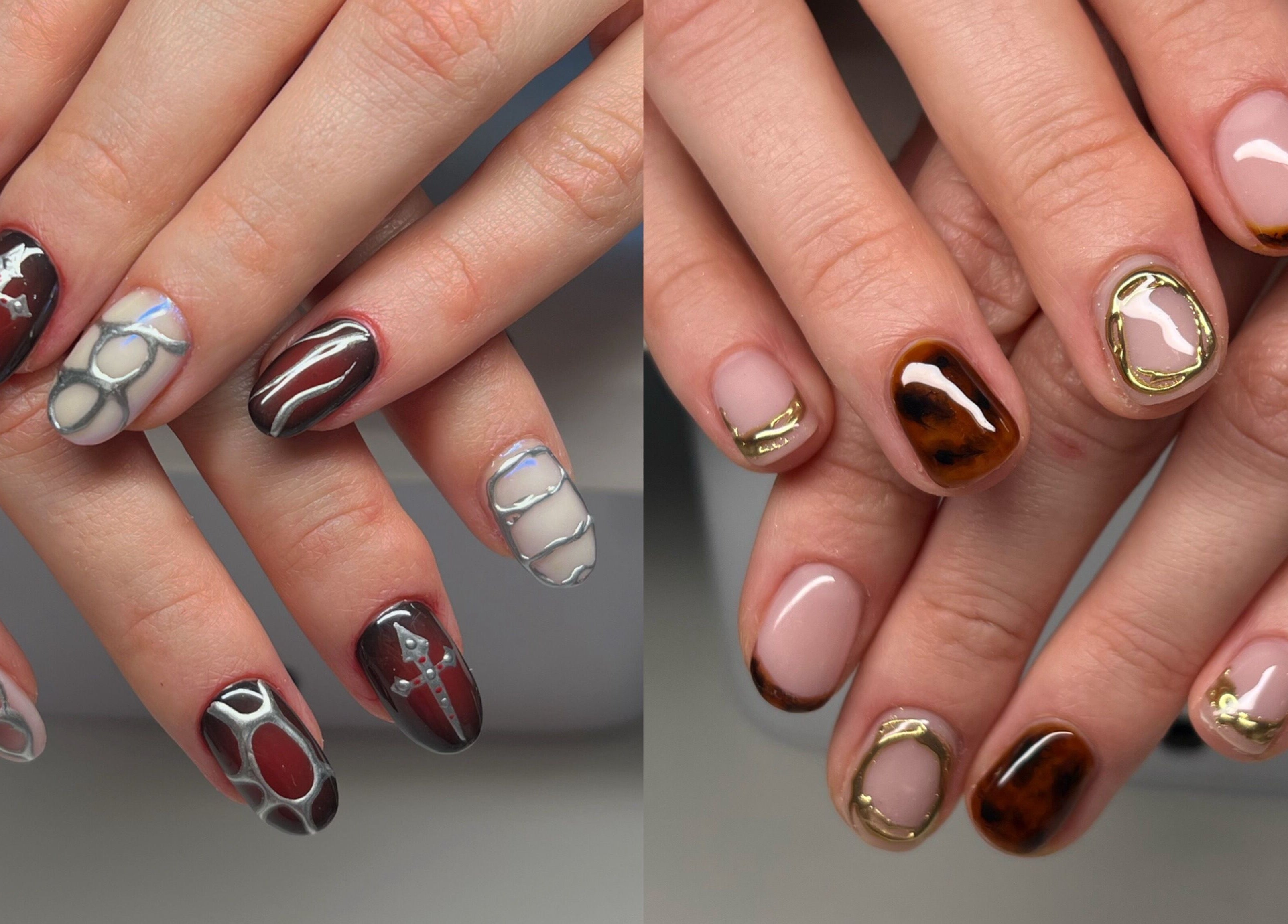 Detailed nail art from Nailigion in Cluj-napoca, Județul Cluj, RO showcasing intricate designs.