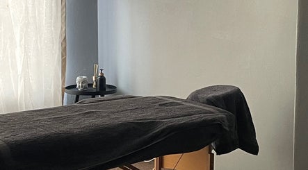 A tranquil massage room at Serenity Spa, Kuruman, Northern Cape, ZA, with a comfortable massage table.