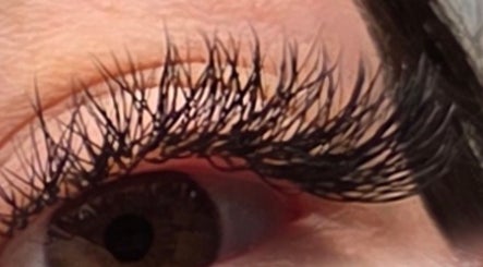 Close-up of beautifully enhanced lashes at Blissful Beauty, Taunton, England, GB showcasing expert eyelash styling.