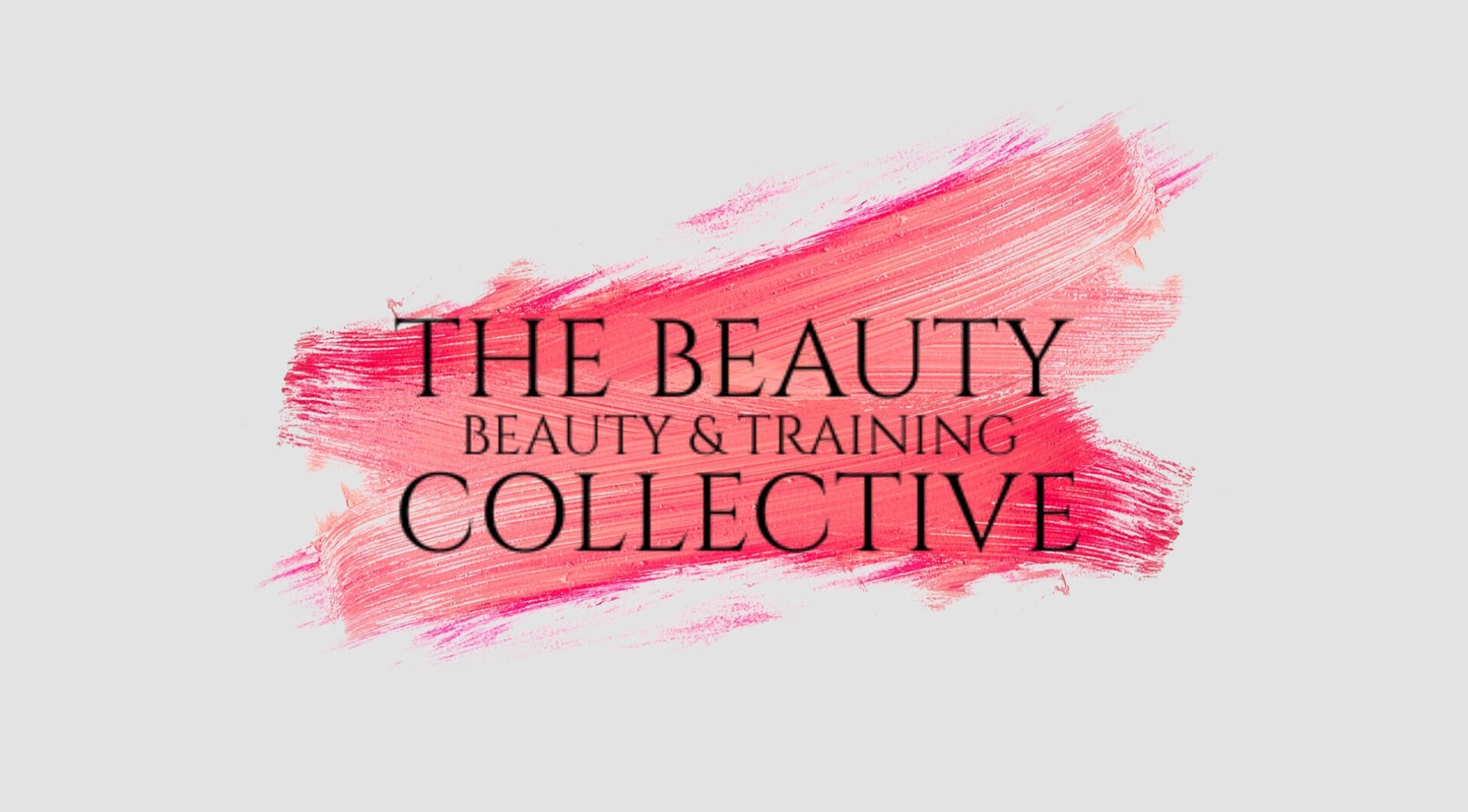 The Beauty Collective logo with pink brushstrokes, located in Dungarvan, County Waterford, IE.