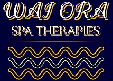 Wai Ora Spa Therapies Tohoraha Clinic Pukenui logo featuring decorative waves, located in Pukenui, Northland Region, NZ.