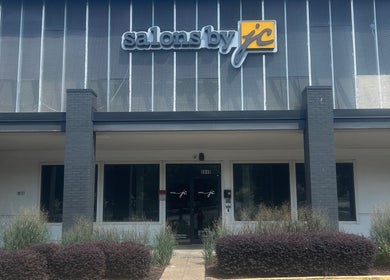 Thee Slay Babe entrance at Salons by JC, Sandy Springs, Georgia, US showcasing a sleek modern facade.